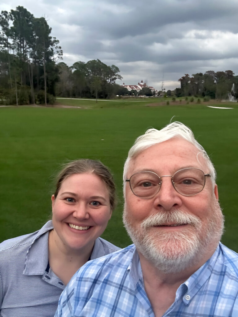 72 through 15 holes before it got too dark to finish. The Grand Floridian photobombing in the background. Not a bad way to start a Disney trip.
