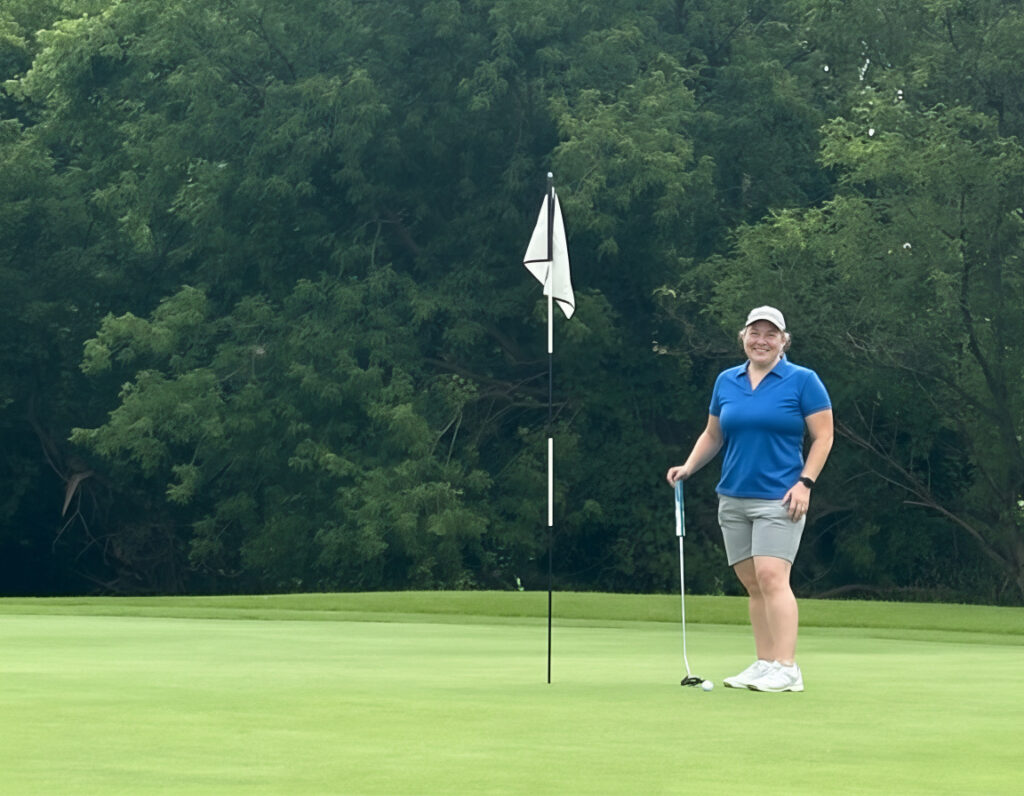 Missed the green in regulation. Hit a 35-yard pitch to tap-in range and walked away with par.