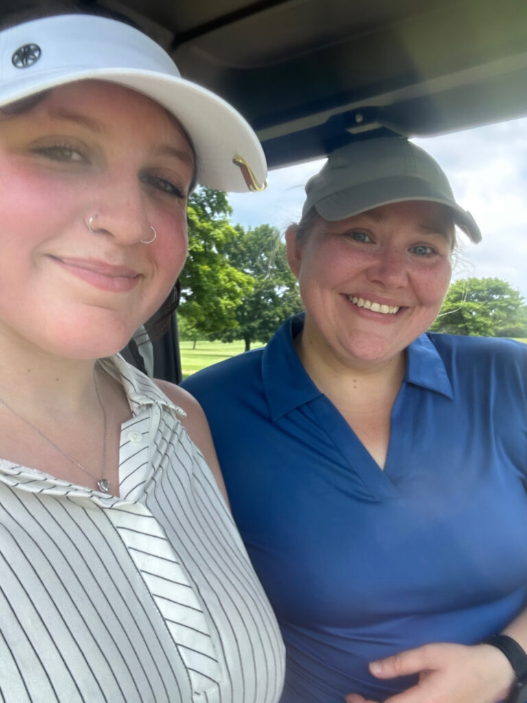 Brianna came to visit from Chicago and I dragged her out to the course. I was worried she'd hate it. She had enough fun to come back out the next day.
