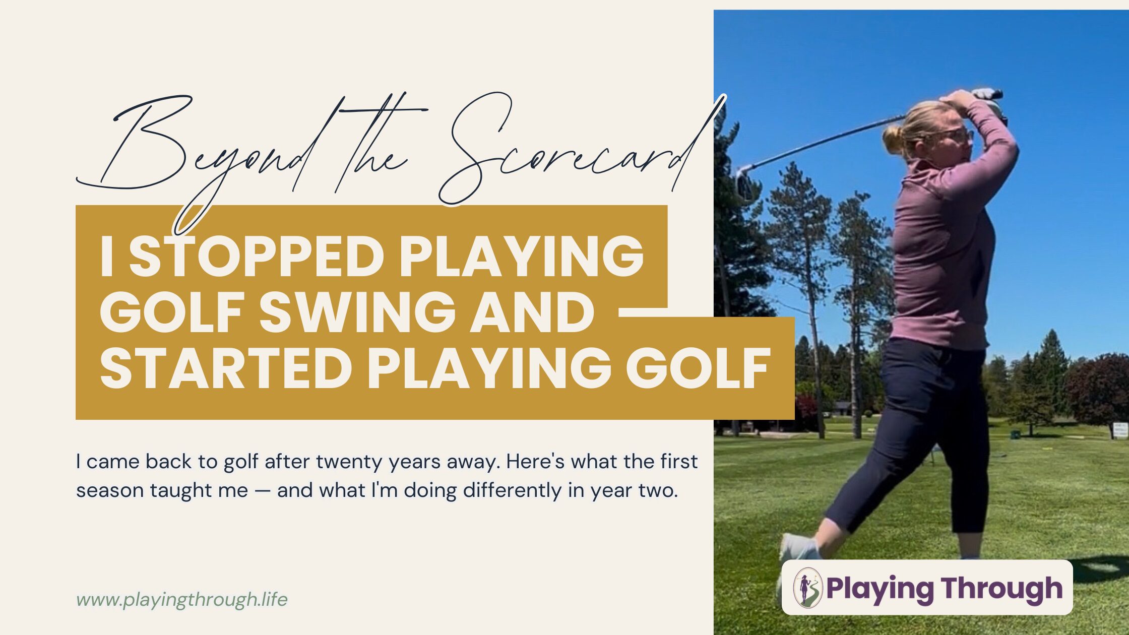 I Stopped Playing Golf Swing and Started Playing Golf